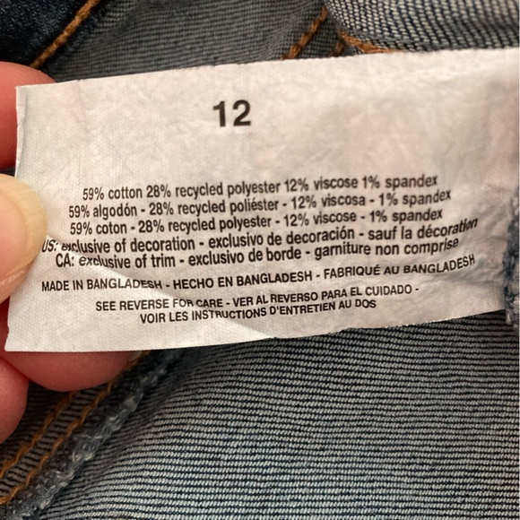 Gloria Vanderbilt Ultra Amanda 2.0 Slim Leg Jeans Womens 12 Blue High Rise - Picture 8 of 9